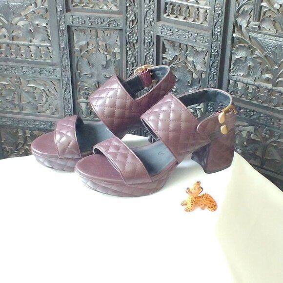 Women's Aerosoles Brown Platform Sandals, Size 7M - Picture 2 of 6